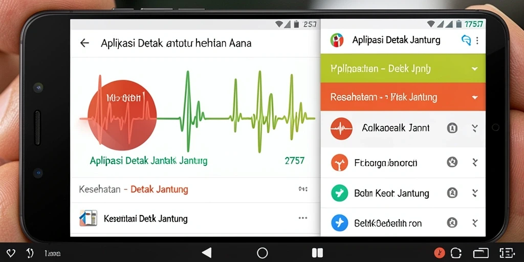 Antarmuka aplikasi Detak Jantung 2757 yang user-friendly.