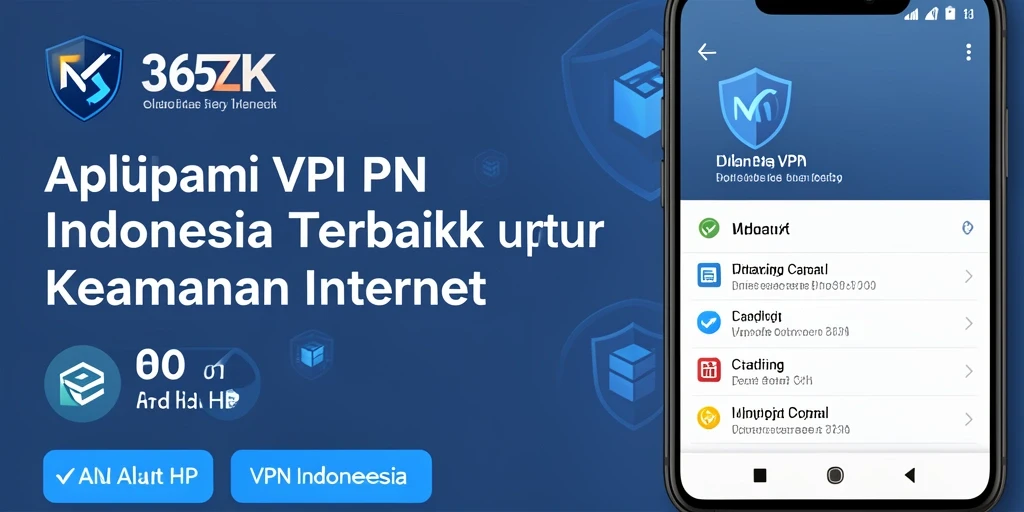 Antarmuka aplikasi 365ZK yang sederhana dan intuitif untuk penggunaan VPN.