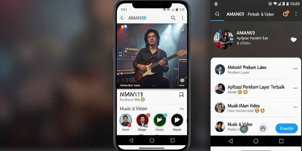 Antarmuka intuitif dan fungsional AMAN69 untuk perekam layar.