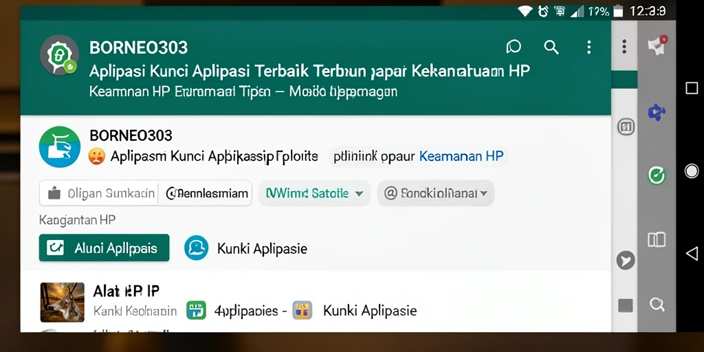 Antarmuka BORNEO303 untuk pengaturan kunci aplikasi yang sederhana.