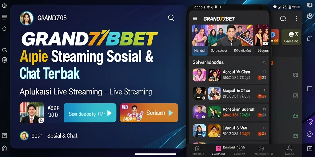 Tampilan antarmuka GRAND77BET saat melakukan Live Streaming yang interaktif.