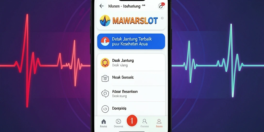 Antarmuka MAWARSLOT menampilkan data detak jantung secara jelas dan informatif.
