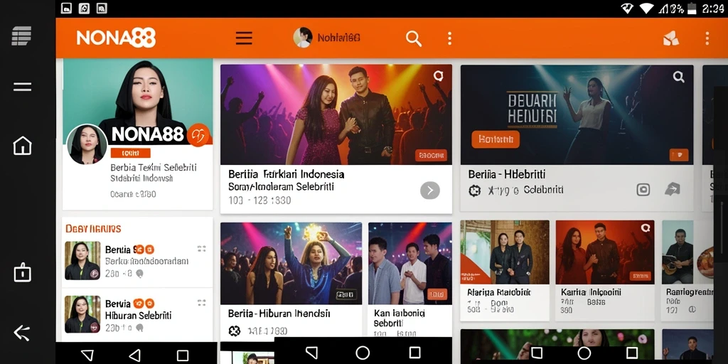 Tampilan antarmuka aplikasi NONA88 yang informatif dan menarik.