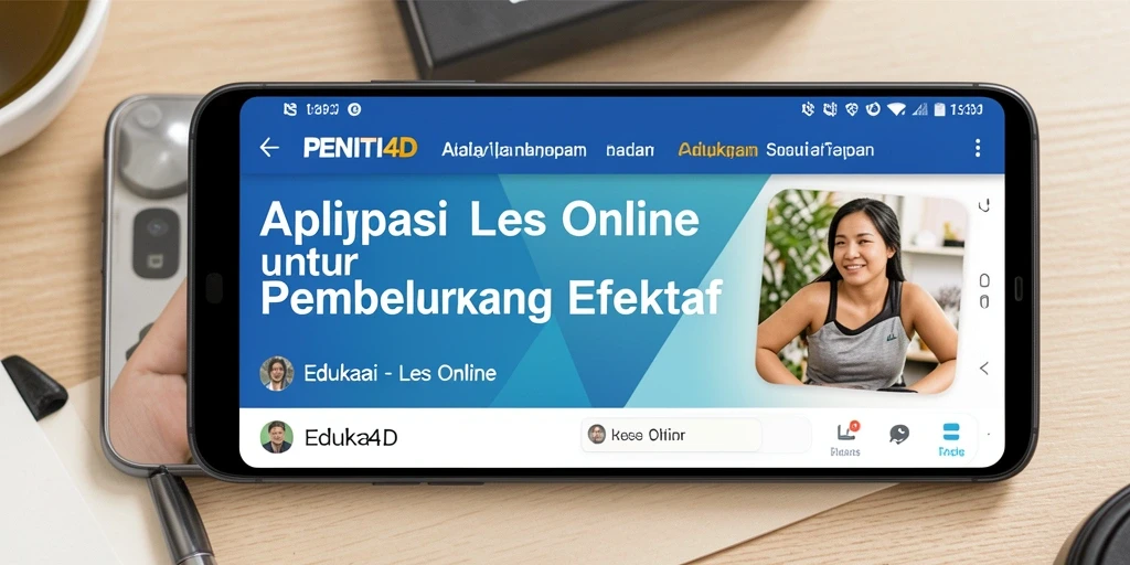 Antarmuka aplikasi Les Online yang interaktif dan menarik.