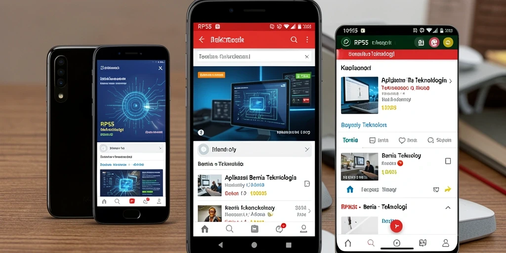 Tampilan antarmuka RP55 yang modern dan informatif.