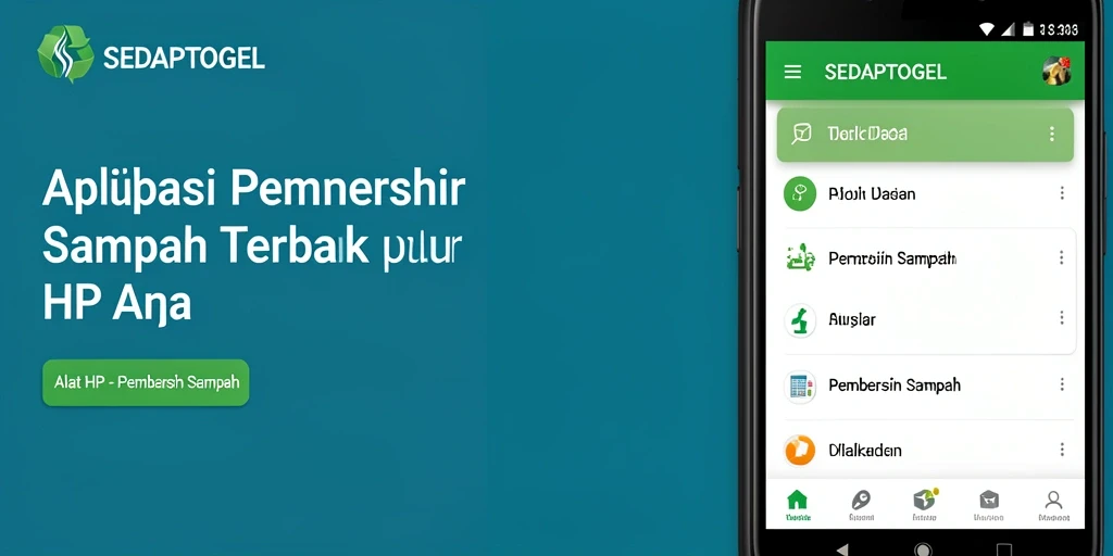 Antarmuka SEDAPTOGEL yang bersih menunjukkan fungsi Pembersih Sampah.