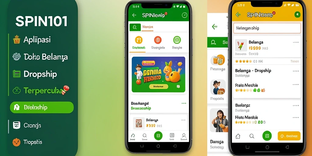 Antarmuka SPIN101 yang intuitif dan mudah digunakan untuk belanja Dropship.